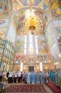 32-Управляющий Усть-Каменогорской и Семипалатинской епархией сослужил Главе Православной Церкви Казахстана за Божественной литургией в Успенском соборе Астаны