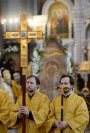 7-В шестую годовщину интронизации Святейшего Патриарха Кирилла епископ Амфилохий принял участие в Божественной литургии в Храме Христа Спасителя в Москве