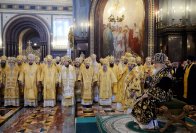 14-В шестую годовщину интронизации Святейшего Патриарха Кирилла епископ Амфилохий принял участие в Божественной литургии в Храме Христа Спасителя в Москве
