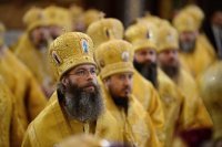 38-В шестую годовщину интронизации Святейшего Патриарха Кирилла епископ Амфилохий принял участие в Божественной литургии в Храме Христа Спасителя в Москве