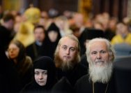 40-В шестую годовщину интронизации Святейшего Патриарха Кирилла епископ Амфилохий принял участие в Божественной литургии в Храме Христа Спасителя в Москве