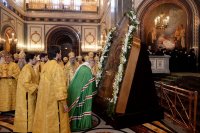 50-В шестую годовщину интронизации Святейшего Патриарха Кирилла епископ Амфилохий принял участие в Божественной литургии в Храме Христа Спасителя в Москве