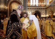 54-В шестую годовщину интронизации Святейшего Патриарха Кирилла епископ Амфилохий принял участие в Божественной литургии в Храме Христа Спасителя в Москве