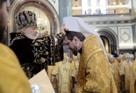55-В шестую годовщину интронизации Святейшего Патриарха Кирилла епископ Амфилохий принял участие в Божественной литургии в Храме Христа Спасителя в Москве