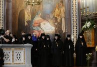57-В шестую годовщину интронизации Святейшего Патриарха Кирилла епископ Амфилохий принял участие в Божественной литургии в Храме Христа Спасителя в Москве