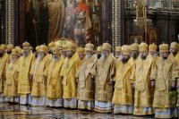58-В шестую годовщину интронизации Святейшего Патриарха Кирилла епископ Амфилохий принял участие в Божественной литургии в Храме Христа Спасителя в Москве