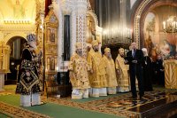 63-В шестую годовщину интронизации Святейшего Патриарха Кирилла епископ Амфилохий принял участие в Божественной литургии в Храме Христа Спасителя в Москве