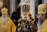 66-В шестую годовщину интронизации Святейшего Патриарха Кирилла епископ Амфилохий принял участие в Божественной литургии в Храме Христа Спасителя в Москве