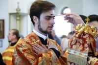11-В канун недели о расслабленном Епископ Амфилохий совершил всенощное бдение в Андреевском кафедральном соборе Усть-Каменогорска