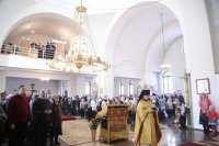 27-В Неделю святых отец и день памяти великомученицы Анастасии Узорешительницы Преосвященный епископ Амфилохий совершил Божественную литургию в Андреевском соборе Усть-Каменогорска