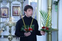 12-Епископ Амфилохий совершил всенощное бдение в канун праздника Входа Господня в Иерусалим