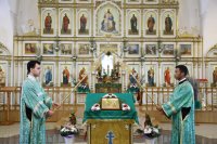 14-Епископ Амфилохий совершил всенощное бдение в канун праздника Входа Господня в Иерусалим