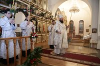 11-Накануне празднования Рождества Христова епископ Амфилохий совершил Всенощное бдение в Андреевском соборе города Усть-Каменогорска