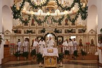 8-В Рождественский сочельник епископ Усть-Каменогорский и Семипалатинский Амфилохий совершил Литургию святителя Василия Великого в главном храме столицы Рудного Алтая