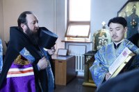 5-В канун праздника Благовещения Управляющий Усть-Каменогорской епархией возглавил всенощное бдение в главном храме Восточно-Казахстанской области – Андреевском соборе