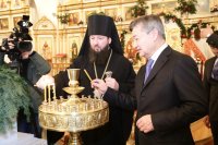 10-В праздник Рождества Христова Аким Восточно-Казахстанской области посетил Андреевский кафедральный собор Усть-Каменогорска