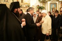 15-В праздник Рождества Христова Аким Восточно-Казахстанской области посетил Андреевский кафедральный собор Усть-Каменогорска