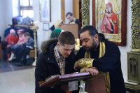 13-В неделю 2-ю Великого поста епископ Амфилохий совершил Литургию в Андреевском соборе Усть-Каменогорска