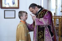 19-В неделю 2-ю Великого поста епископ Амфилохий совершил Литургию в Андреевском соборе Усть-Каменогорска