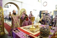 21-В неделю 2-ю Великого поста епископ Амфилохий совершил Литургию в Андреевском соборе Усть-Каменогорска