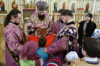 28-В неделю 2-ю Великого поста епископ Амфилохий совершил Литургию в Андреевском соборе Усть-Каменогорска