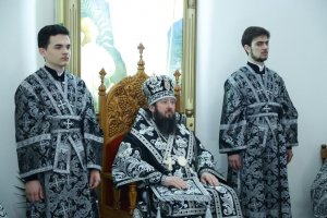 В Великую среду епископ Амфилохий совершил последнюю в нынешнем году Литургию Преждеосвященных Даров