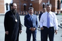 1-Аким Восточно-Казахстанской области Д.К.Ахметов посетил возрождающийся Троицкий собор Усть-Каменогорска, памятник архитектуры
