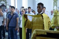 11-В день всех святых в земле Русской просиявших Управляющий Усть-Каменогорской епархии совершил Литургию в Андреевском кафедральном соборе столицы Рудного Алтая