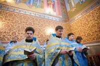 20-Епископ Амфилохий сослужил Главе Православной Церкви Казахстана за Божественной литургией в праздник Сретения Господня