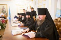8-Управляющий Усть-Каменогорской епархией принял участие в первом в 2015 году заседании Синода Казахстанского Митрополичьего округа