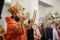 5-В четверг Светлой седмицы Епископ Амфилохий совершил Литургию в Андреевском соборе и удостоил ряд клириков Усть-Каменогорской епархии богослужебных наград