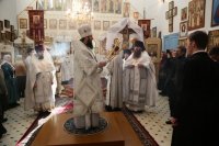 13-Управляющий Усть-Каменогорской епархией совершил Божественную литургию в Петро-Павловском храме Знаменско-Абалацкого женского монастыря г.Семипалатинска