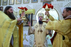 В день памяти преподобного Сергия Радонежского Епископ Амфилохий возглавил служение Божественной Литургии в Знаменско-Абалацком монастыре Семипалатинска