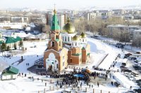 44-В праздник Крещения Господня епископ Амфилохий совершил Литургию и чин великого освящения воды в Андреевском кафедральном соборе