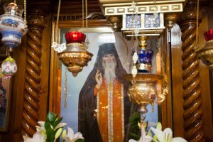 В неделю по Пасхе епископ Амфилохий принял участие в торжествах, посвященных преставлению ко Господу преподобного Севастиана Карагандинского