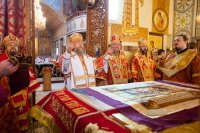 7-В неделю по Пасхе епископ Амфилохий принял участие в торжествах, посвященных преставлению ко Господу преподобного Севастиана Карагандинского
