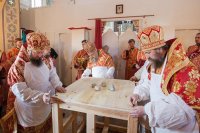 4-Управляющий Усть-Каменогорской епархией сослужил Главе Казахстанского Митрополичьего округа за освящением храма во имя новомучеников акмолинских