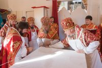 6-Управляющий Усть-Каменогорской епархией сослужил Главе Казахстанского Митрополичьего округа за освящением храма во имя новомучеников акмолинских