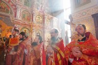 17-Управляющий Усть-Каменогорской епархией сослужил Главе Казахстанского Митрополичьего округа за освящением храма во имя новомучеников акмолинских