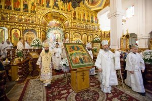 Епископ Амфилохий принял участие в торжествах по случаю 20-летия возвращения Вознесенского собора Алма-Аты Православной Церкви Казахстана