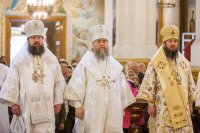 4-Епископ Амфилохий принял участие в торжествах по случаю 20-летия возвращения Вознесенского собора Алма-Аты Православной Церкви Казахстана
