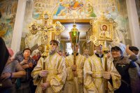 11-Епископ Амфилохий принял участие в торжествах по случаю 20-летия возвращения Вознесенского собора Алма-Аты Православной Церкви Казахстана