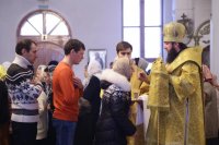11-В Прощеное воскресенье епископ Амфилохий совершил Литургию в Андреевском соборе Усть-Каменогорска