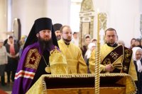 17-В Прощеное воскресенье епископ Амфилохий совершил Литургию в Андреевском соборе Усть-Каменогорска