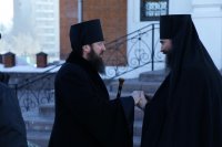 3-В Неделю четвертую Великого поста епископ Амфилохий совершил Литургию свт. Василия Великого в главном храме Усть-Каменогорска – Андреевском соборе