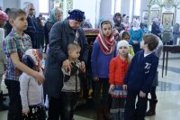 22-В Неделю четвертую Великого поста епископ Амфилохий совершил Литургию свт. Василия Великого в главном храме Усть-Каменогорска – Андреевском соборе