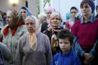 28-В Неделю четвертую Великого поста епископ Амфилохий совершил Литургию свт. Василия Великого в главном храме Усть-Каменогорска – Андреевском соборе