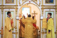 17-Воскресная литургия архипастрыским служением в главном храме Восточного Казахстана