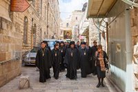 2-Патриарх Иерусалимский Феофил принял группу паломников из Восточного Казахстана во главе с епископом Амфилохием