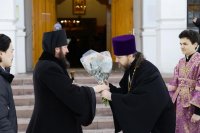 3-В день памяти великомученика Феодора Тирона епископ Амфилохий совершил Литургию свт. Иоанна Златоуста в главном храме Усть-Каменогорской епархии – Андреевском кафедральном соборе